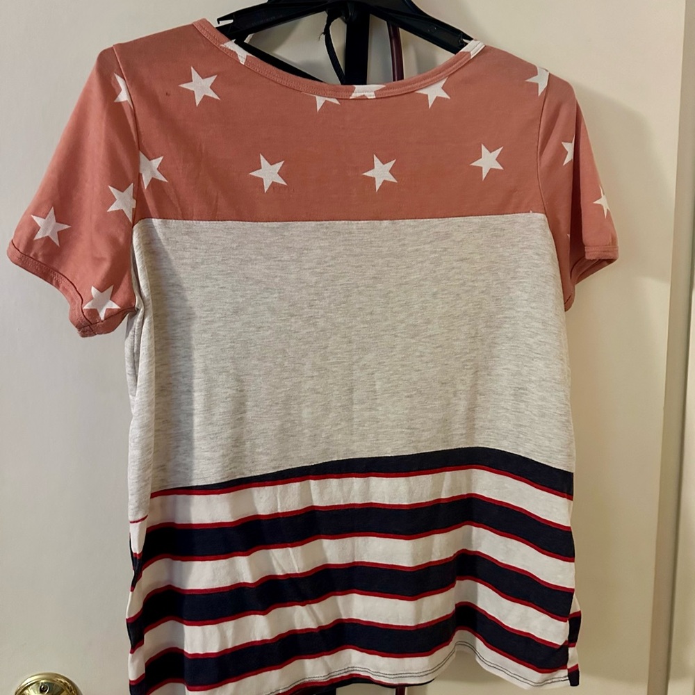 ADORA Pink Star Patterned Top